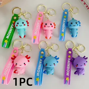 Cute Cartoon Dragon Keychain Pendant, Adorable Bag Charm, Couple Axolotl Figure, Perfect Gift for Lovers, Unique Accessory