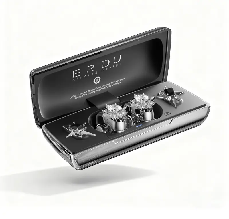 ERDU Air Note Bluetooth イヤホン 付け替えパーツ付セット ERDU Air Note Wireless Earbuds with Interchangeable Ear Clips