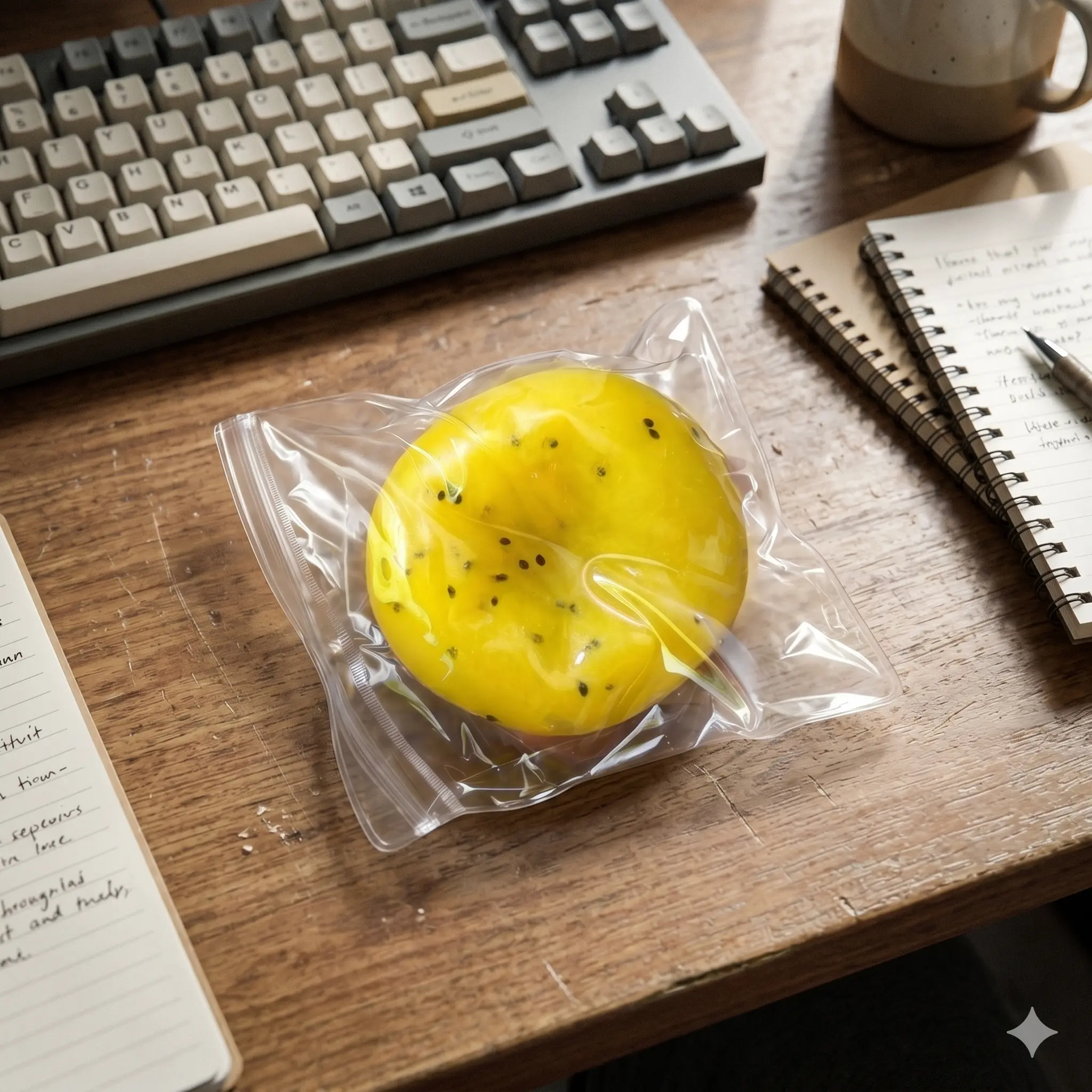 Crunchy Squeaky Squishy Potato Fidget Pillow - Clean, Dust-Proof Stress Reliever with Squishy Sound, Realistic Scent, Slow-Rising Texture for 12 Years Above, Calms Anxiety, Individually Wrapped Desk Sensory Toy, Distracts From Nail Biting