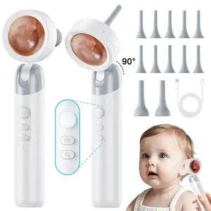 Smart Portable Ear Canal Detector with Screen, 90 Degree HD Camera, Wax Removal Camera, Ideal for Ear Nose Skin Hair Oral Pet Use