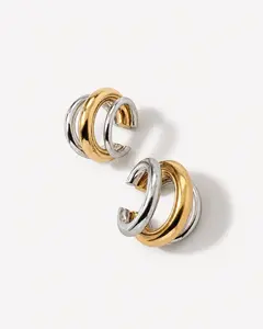 Tripe Band Ear Cuff No Pierce Earrings