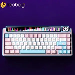 AMG65 Mechanical Gaming Keyboard w/Dual Screen, 65% Wireless Small Custom Keyboard RGB,Bluetooth/2.4G/Wired, Rapid Trigger, Hot Swappable for Windows Laptop PC Mac