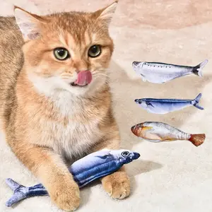 3 Pack Interactive Flopping Fish Cat Toys for All Breeds - Potaroma Petgravity Realistic Sardine/Saury/Yellow Croaker, 7.1 Inches | Tap-Activated 3 Modes, Rechargeable with Catnip