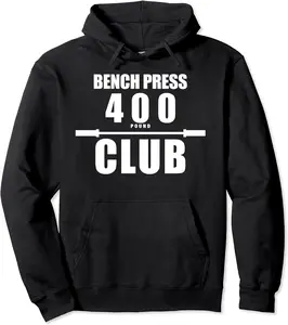 Bench Press 400 Pound Club Pullover Hoodie - Latellestcha Shop 79B0BRCCZ6G4