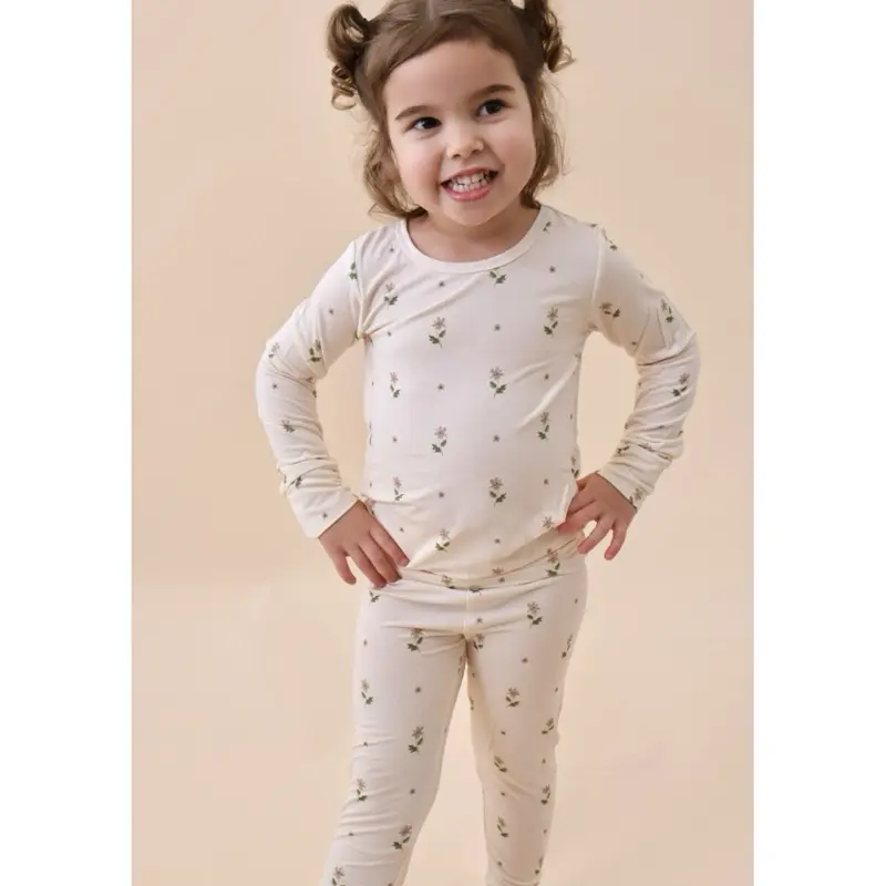 Toddler Bamboo PJ’S (Blush Meadows)