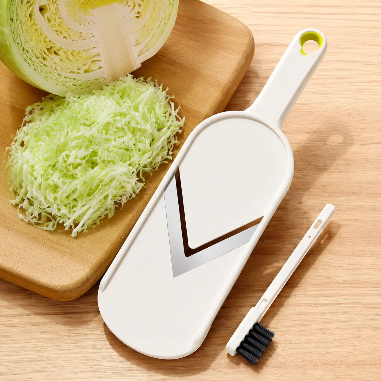 2026 New Upgraded Multifunctional Chopper Vegetable Cutter - Sturdy Kitchen Chopping Tool, Durable Veggie Slicer & Grater for Healthy Meals Prep, Ideal for Cabbage, Lettuce, Coleslaw (Beige)