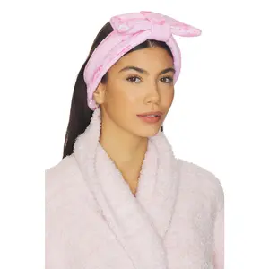 LoveShackFancy Headband With Bow in Bubblegum Valentine