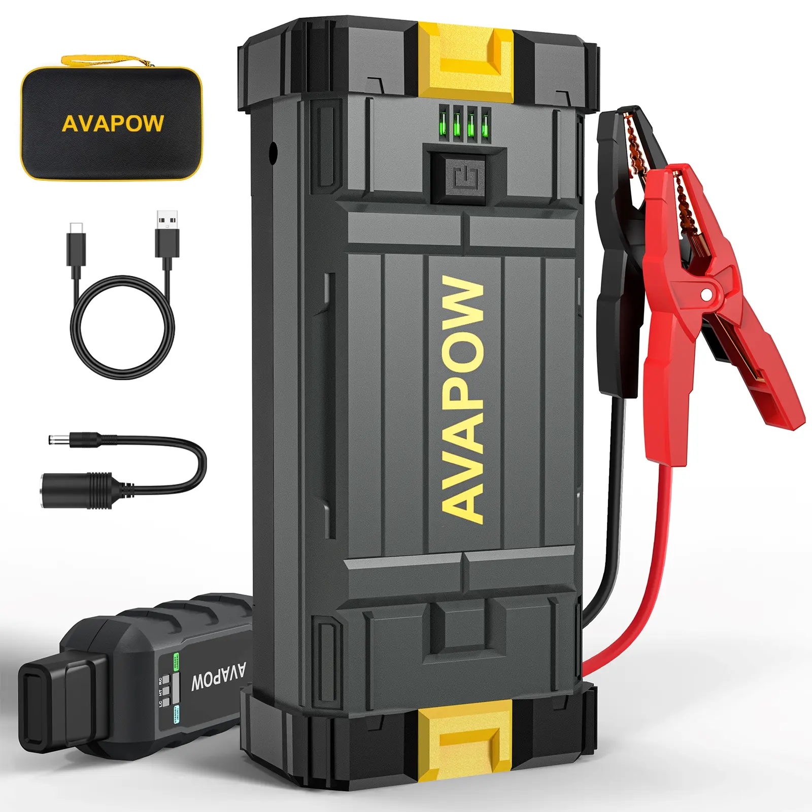 AVAPOW Car Jump Starter,4000A Peak 27800mAh Battery Jump Starter,Portable Battery Booster,12V Jump Box with LED Light,USB QC 3.0
