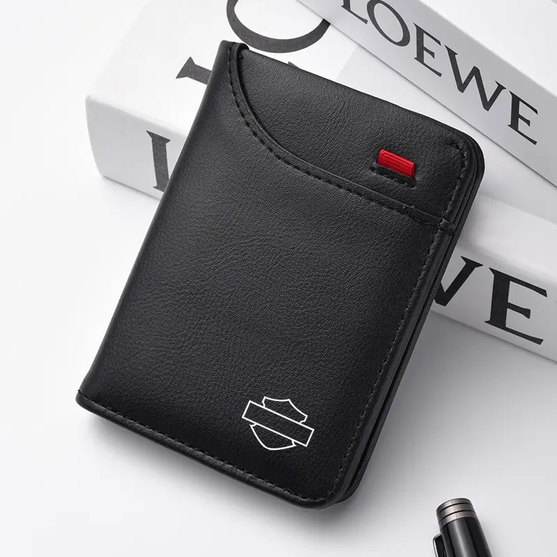 Mini Emblem Credit Card Holder and Coin Purse, Compact Wallet Bag, Motorcycle Accessories for Harley Davidson Electra Glide Ultra Classic