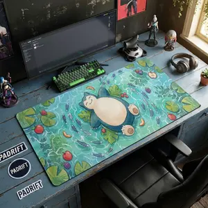 SSnorlaxx Floating Fruit Pond XL Gaming Mouse Pad, Pokemon TCG Play Mat, Desk Mat