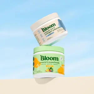 Bloom Nutrition Greens & Superfoods Powder (30 Servings) + Colostrum & Collagen Peptides Powder (25 Servings)