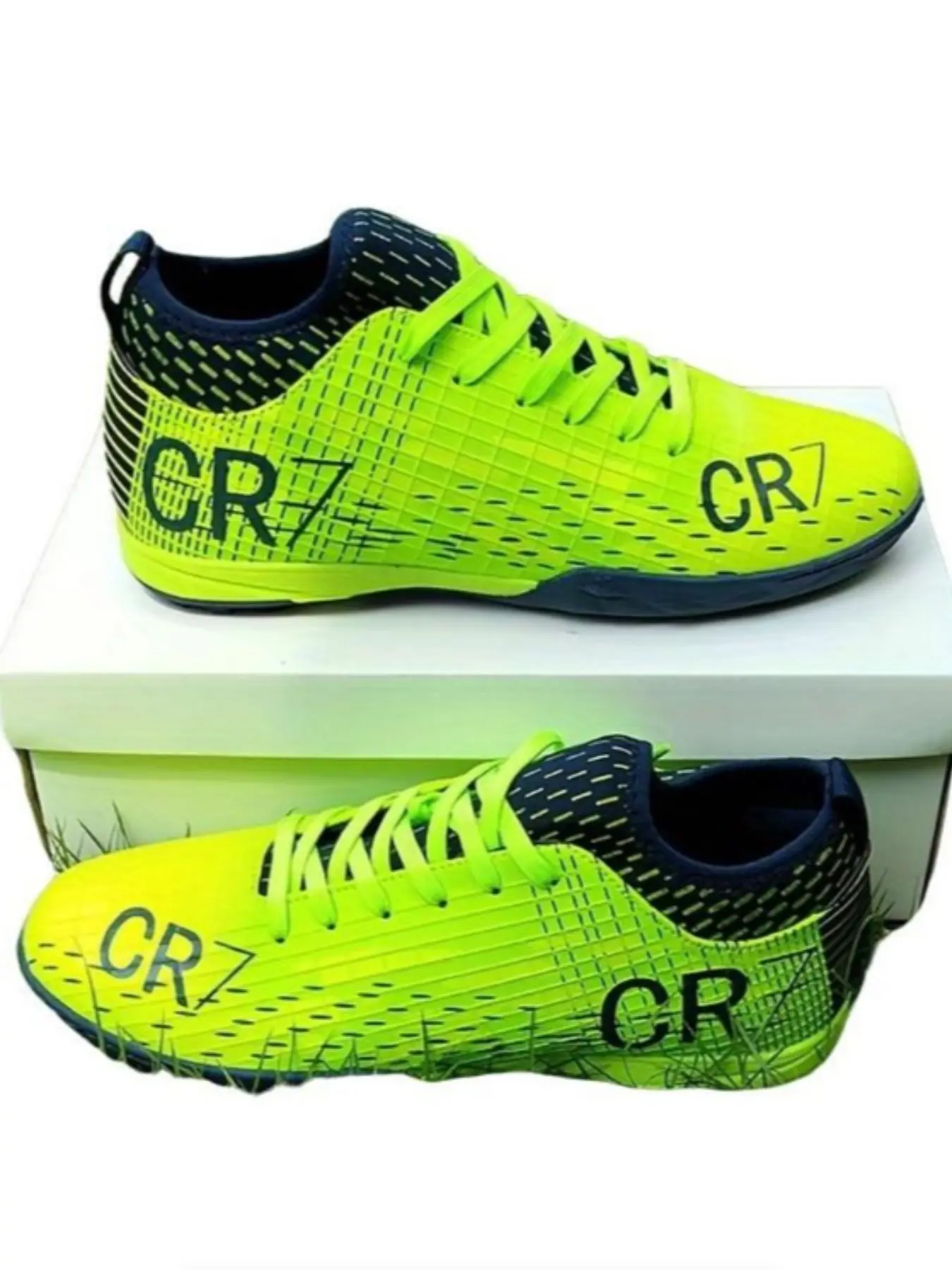 Men's Letter Print Lace Up Sports Soccer Shoes, Breathable Comfortable Sports Football Shoes, Professional Sports Football Cleats for All Seasons, Football Field Boots, Athletic Shoes