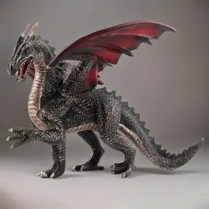 Bohemian Anime-Style Flying Dragon Figurine, 18cm PVC with Wings & Scales, Perfect for Halloween, Christmas, Thanksgiving Decor