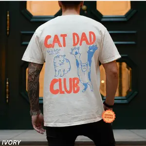 Cat Dad Shirt, Cat Dad Tee, Comfort Colors Cat Dad Club TShirt, Back Design Tee Funny Cat Shirt, Cat Lover, New Cat Dad Shirt, Pet Parent