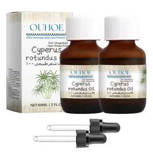 OUHOE 100% Cyperus Rotundus Oil 60 ml - Naturally Reducing Body Hair Growth, Topical Cyprus Rotundus Oil for Skin Car After Shaving Body Care