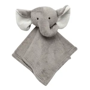 Lambs & Ivy Gray Elephant Soft Baby/Child/Toddler Plush Lovey Security Blanket