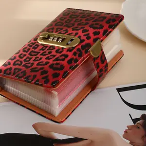 New Vintage Color Leopard Print Cash Storage Book |   Photo Album |   Jewelry Organizer |   Stylish Matching |   Understated |   Challenge The 100-Day Savings Plan, Cash Savings Book, Accounting Book, Used for Storing Coins,