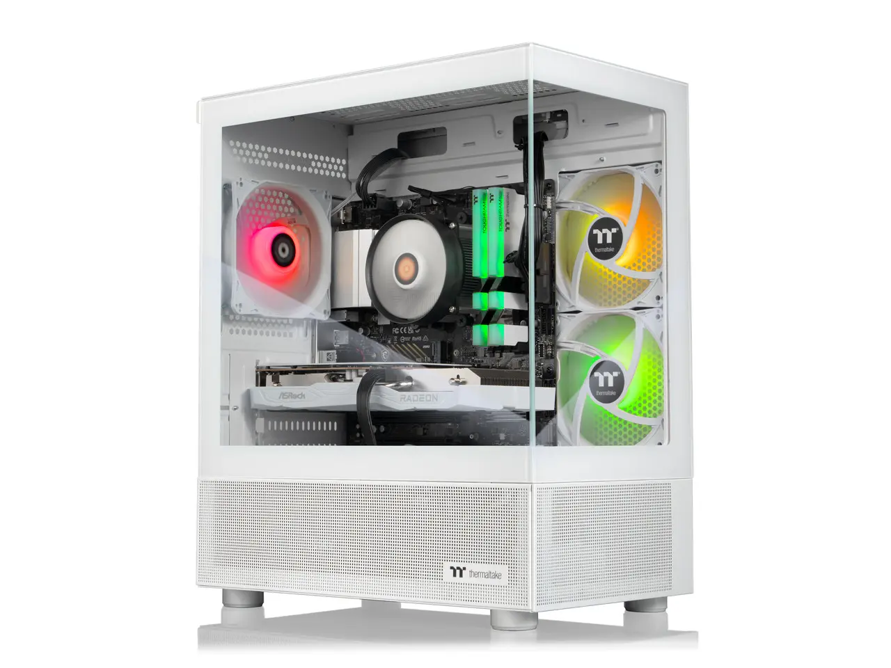 Thermaltake LCGS Vista R66 Gaming Desktop (AMD Ryzen 5 5600, ToughRam 16GB DDR4 3600Mhz RGB Memory, AMD Radeon RX 6600, 1TB NVMe M.2, Wifi) V17S-B550-R66-LCS