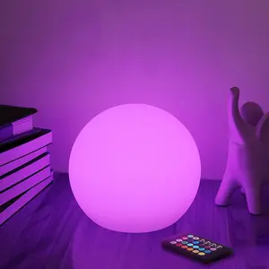 6 Inch LED Ball Lights for Summer Gift, 16 Color Changing Night Light with Remote Control, 4 Mode 8 Gears Brightness Decorative LED Lamp, Ambient Lights for Bedroom, Room Lights