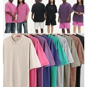 3-Pack Oversized Washed Cotton T-Shirts – Water-Resistant Casual Sports Tees