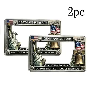 250th Anniversary License Plate Frame, Usa 250th Anniversary Car License Plate Frame, Aluminum License Plate Holder, Standard Size Fit, Car Accessories