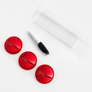 Golf Ball Alignment Tool with Marker Pen, Golf Ball Line Marker for Putting Aim, Portable Golf Training Aid for Practice & Play