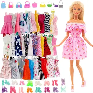 26-Piece Doll Clothing & Accessories Set, Includes Dresses, Shoes, Handbags, Crown, Necklace, Earrings for 11-Inch Girls' Dolls, Doll Clothes Set