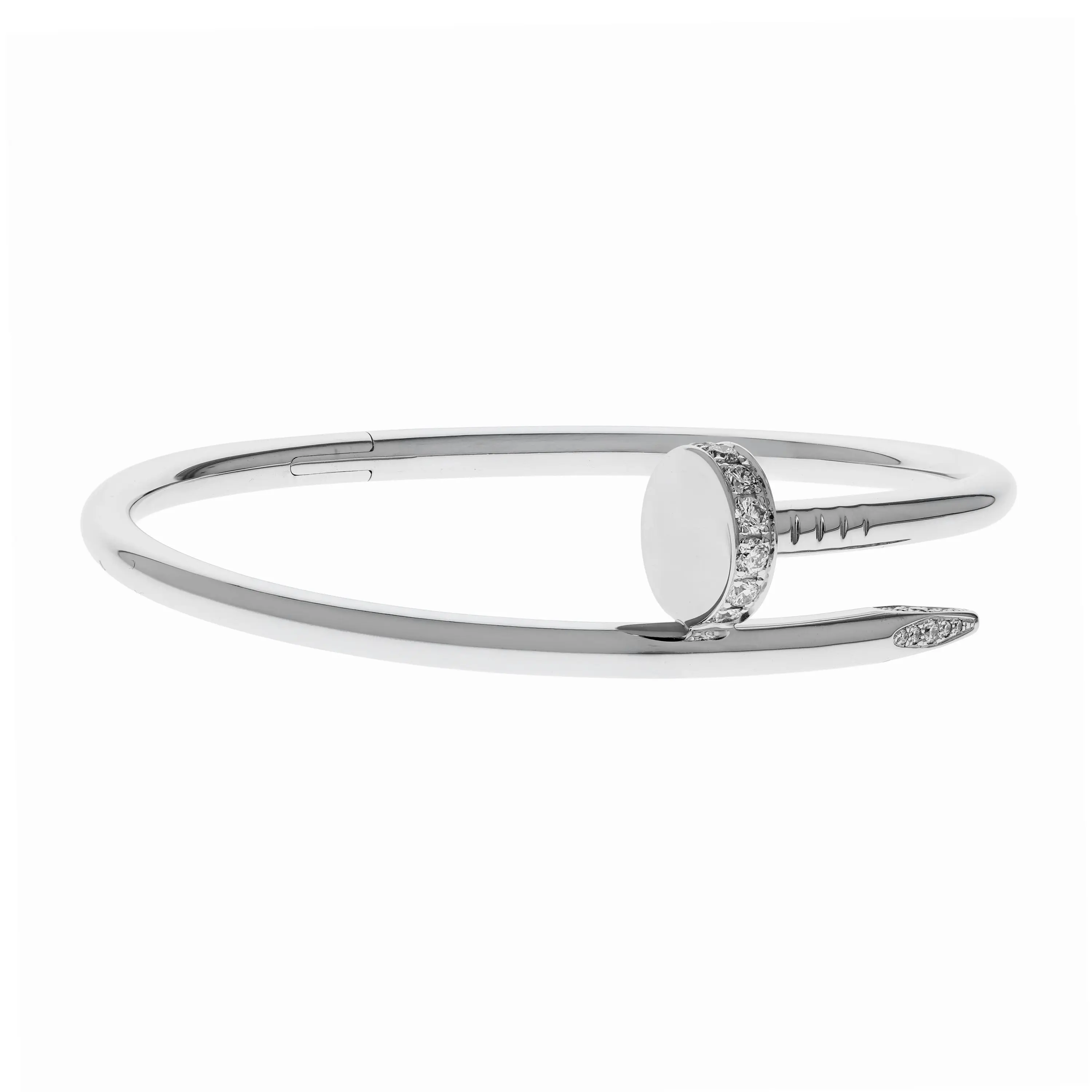 Pre-owned Cartier Juste Un Clou Bangle Bracelet Size 16