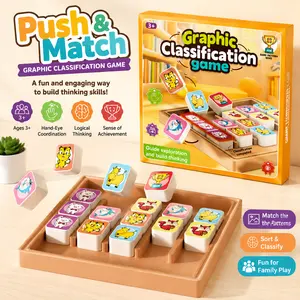 Graphic Classification Push Puzzle Game | Animal Sorting Slide Toy for Kids 3+ | Educational Brain Teaser Board Game, Fun Gifts & Little Gifts for Girls