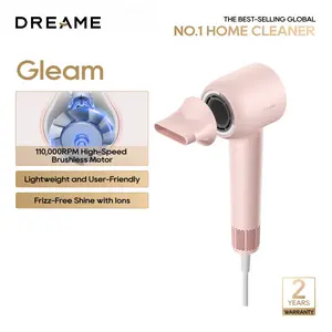 DREAME Gleam Hair Dryer with Diffuser, Blow Dryer with 0.73 lbs Lightweight Design, Fast Drying, Negative Ions for Smooth Hair