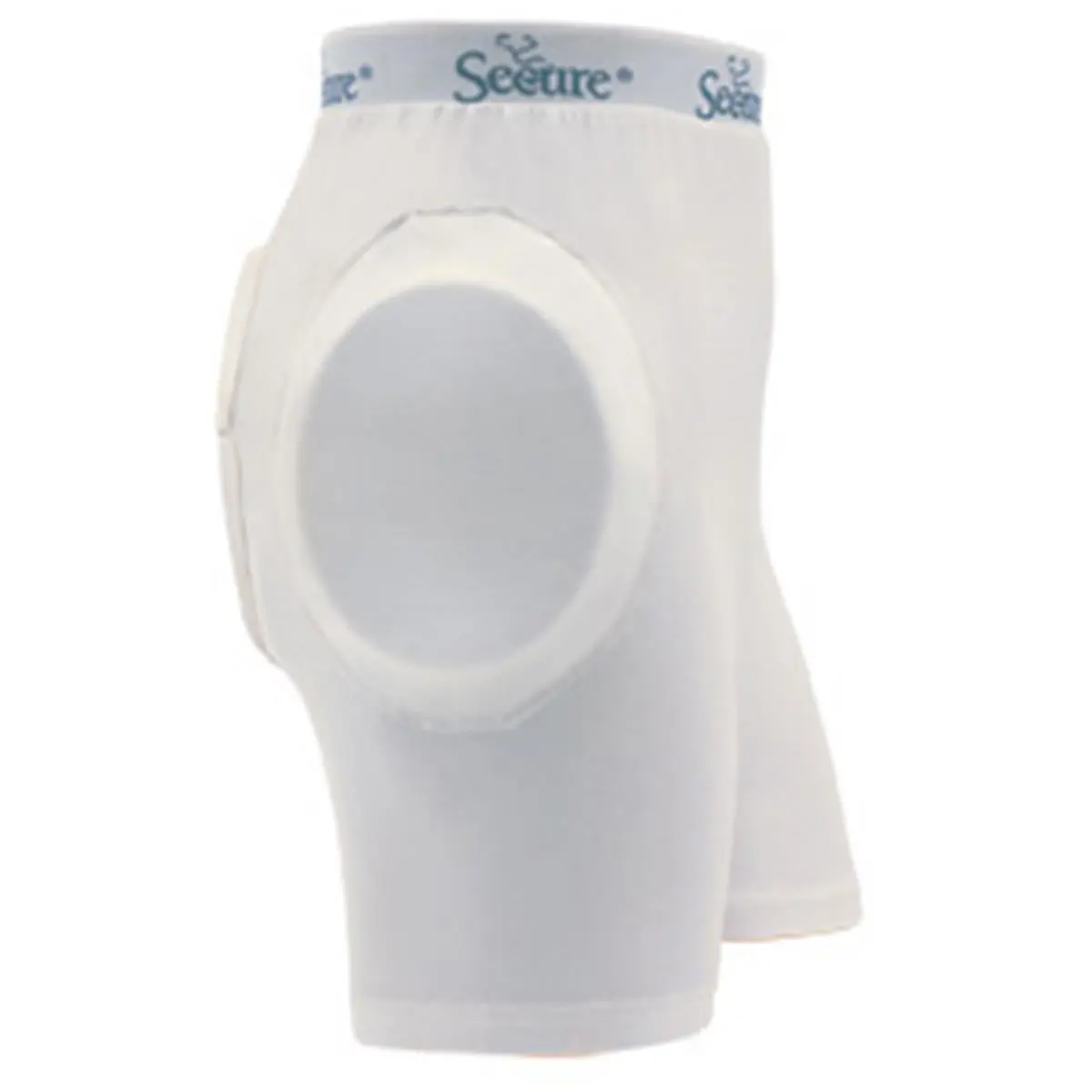 212 MAIN Medium Hip Protector - White, Contour Shape, Biomechanical Test Certified, Cotton Blend, Waterproof Pad