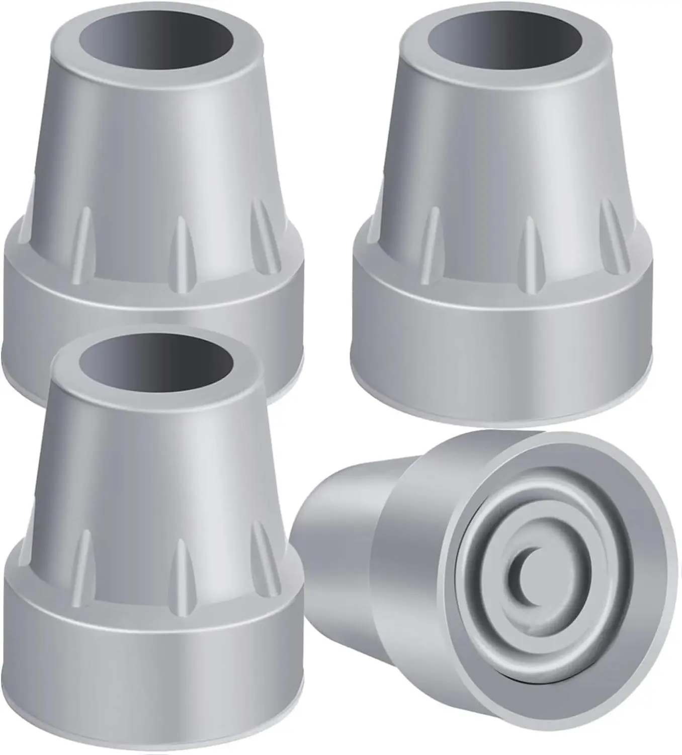Crutch Tips, 4-Pack 7/8 Inch Upgrade Heavy Duty Rubber Crutch Accessories Replacement Rubber Cane Tips