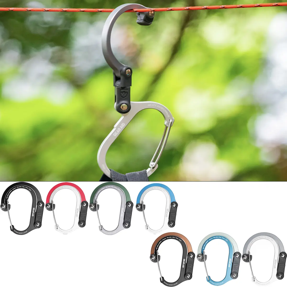Gear Aid Heroclip Medium Hybrid Camping Gear Clip