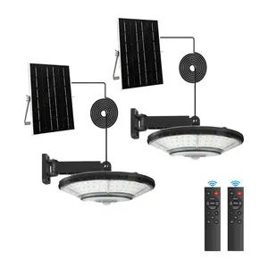 Solar Powered Outdoor Hanging Light with Remote & Motion Sensor, 360° Lighting, Daytime Working Solar Lamp, IP65 Waterproof for Barn, Chicken Coop, Cabin, Garage, Gazebo, Shed, Porch & Walkway, No Wiring Easy Install
