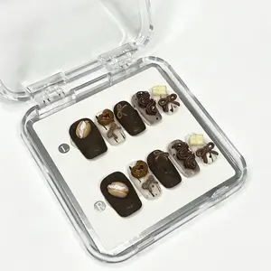 Luxury Handcrafted False Nails with Artistic Designs Easy to Use Nail Stickers for Salon Quality Manicures at Home