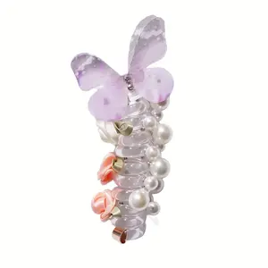 Butterfly Hair Ties for Women | Y2K Bubble Braid Hair Band for Daily Wear & Photos