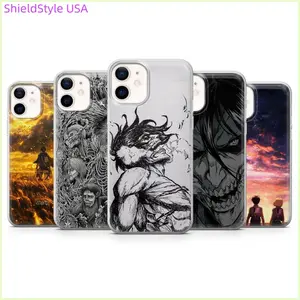 Attack on Titan Phone Case Titan Eren Cover  Compatible with iPhone X, 11, 12, 13, 14, 15 & more Minimalist Unique