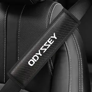 Honda Odyssey Seat Belt Shoulder Cover, PU Leather & Carbon Fiber Stripes, Enhances Driving Comfort, Available in 1pc/2pcs
