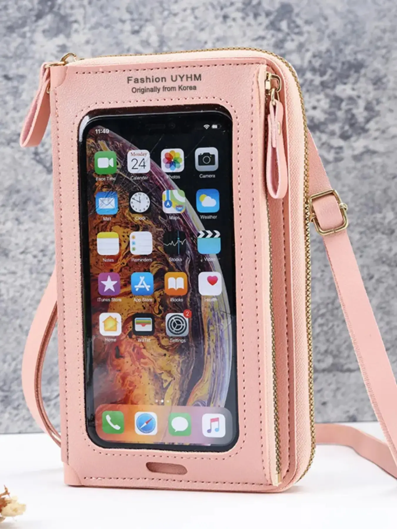 2026New Touch Screen Mobile Phone Bag HandbagFemale Fashionable Daily Use Purse Casual Crossbody Wallet One-ShoulderTransparent Coin Purse Everyday Purse Crossbody Bags Crossbody Shoulder Purses