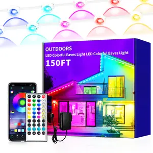 Permanent Outdoor Light,RGB Eaves Lights,DIY Scene Modes IP67 Waterproof Outdoor Under Eave Lighting,led Lights for Decor,Garden Decor,House,Party