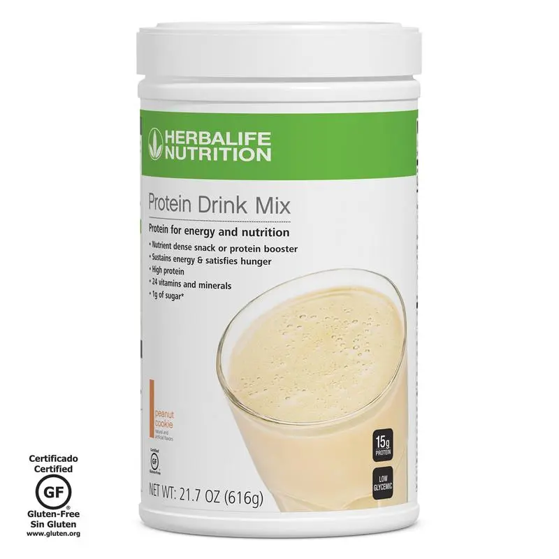 Herbalife Protein Drink Mix Peanut Cookie 616 g Plant Based Protein Powder Peanut Cookie Flavor Daily Nutrition Protein Beverage Mix Easy to Mix Dietary Supplement Vegetarian Protein Blend Smoothie Mix Complete Protein Drink Powder 616 g Canister