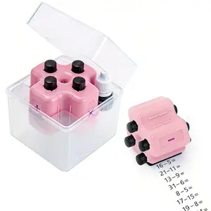Math Roller Stamp, 4-in-1 Math Stamp for Addition, Subtraction, Multiplication & Division, 2-Digit Number Practice Tool for Kids Ages 6-10, Classroom & Home Learning Toy, Pink Effective Compact Stationery Tool