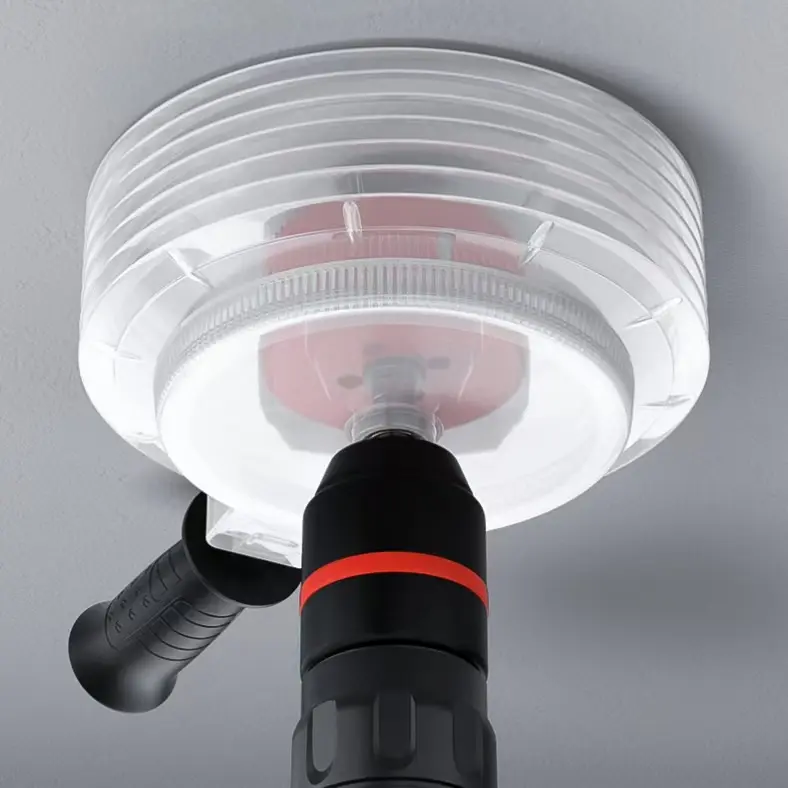 Dust Cover & Ventilation Hole Cutting Tool for Ceiling Woodworking, Metal Gypsum Board - Hand Tool with Dust Collection Bowl Recess for Tube Lights, Speakers