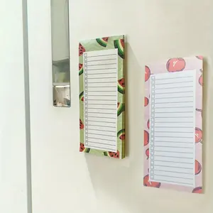1pc Fruit Pattern Magnetic Refrigerator Note Pad,Portable Tearable Shopping List Notepad,Home Kitchen Office Memo Planner,Monthly Planner Magnet