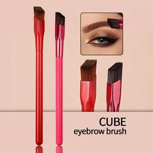 2pcs Angled Bionic Eyebrow Brushes - Cosmetic Multi-Functional Makeup Tool for Eyebrow Defining, Contour, Concealer - Soft, Portable Beginner’s Beauty Tool