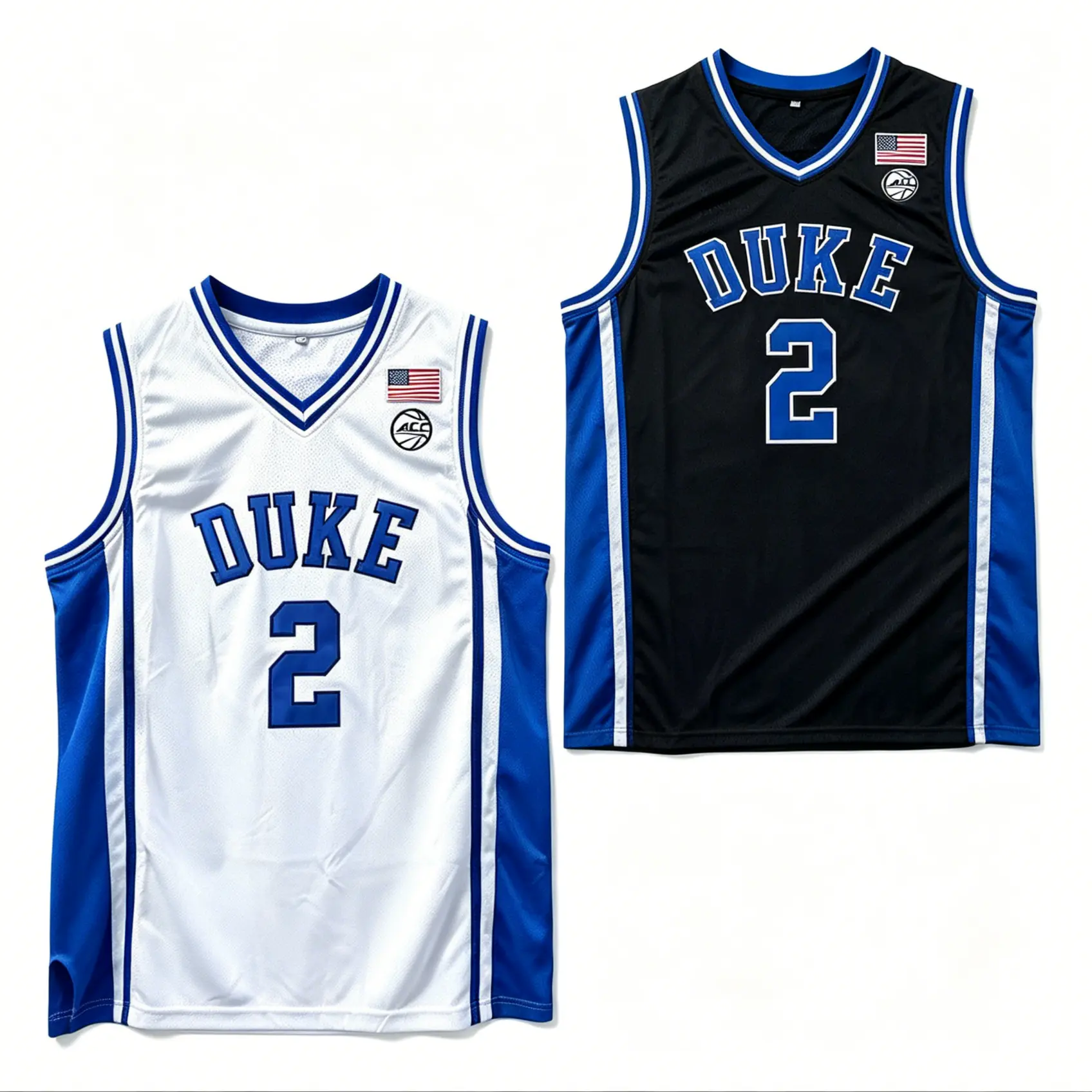 Men's Retro College Basketball Jersey - Breathable Quick Dry Mesh Sleeveless Athletic Tank Top with Stitched Details & Flag Patch, Multi-Size