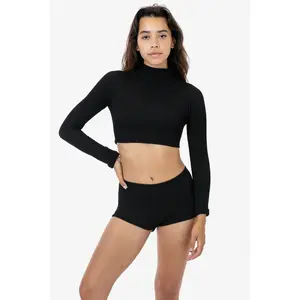 RPC3066 - Crinkle Mockneck Surf Top