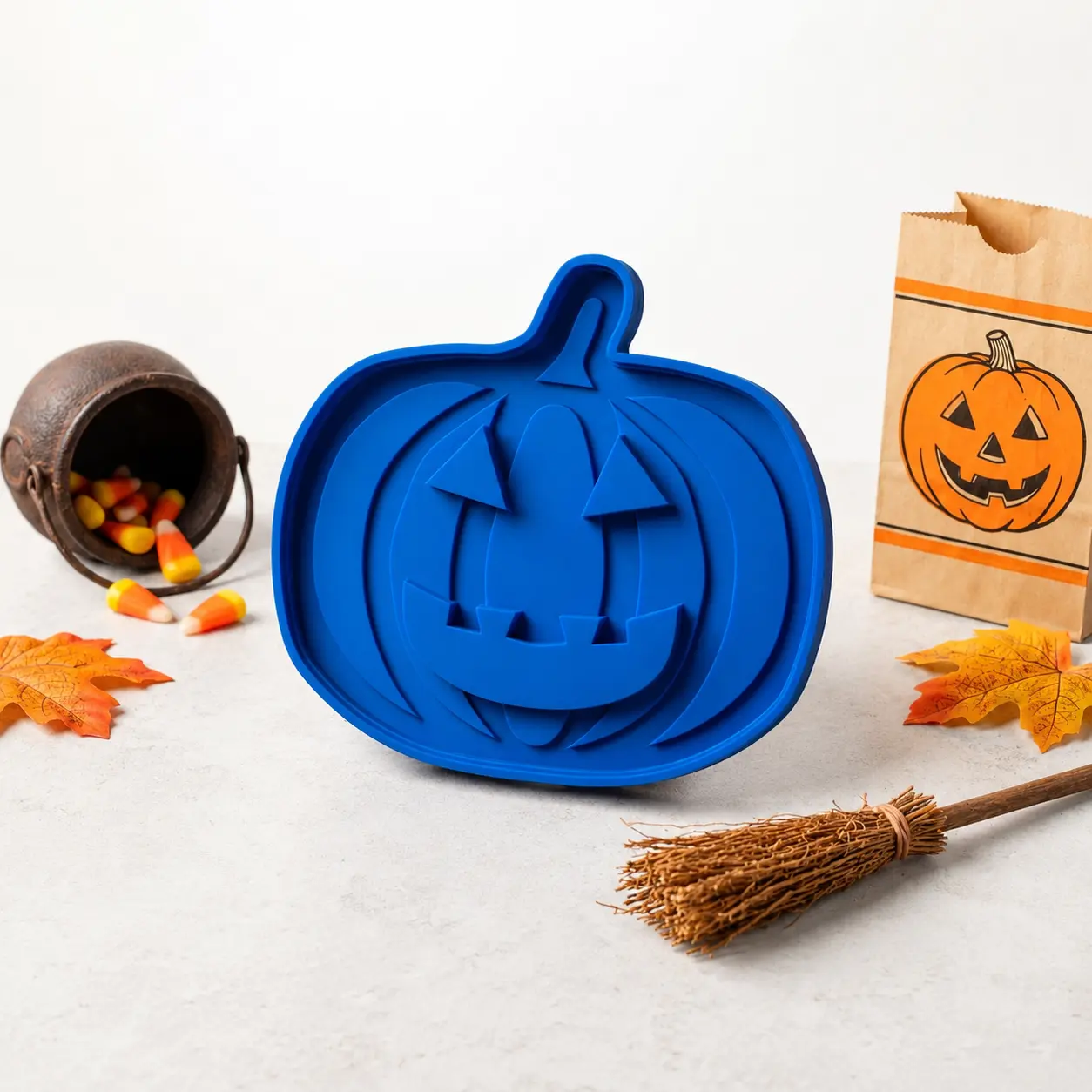ZaveryVerse Jack the Pumpkin Silicone Mold | Jack-O-Lantern Carved Face Design | BPA-Free Food Grade | Chocolate, Resin, Candles, Soap, Pancakes | Halloween Gifts for Horror Fans & Fall Lovers