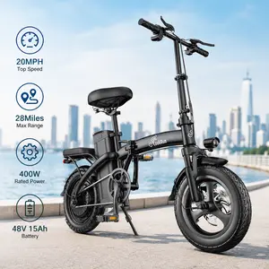 Compact Ebike – Foldable Electric Bicycle with 28-Mile Range, 20MPH Speed, Portable Urban Commuter Bike for Adults travel hybrid f12 Lightweight Electric Bike inch