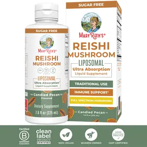 MaryRuth's Reishi Mushroom Supplement - Ultra Absorption Liposomal - Full Spectrum Mushroom - Immune Support - 200mg Beta-Glucans - 15 Servings